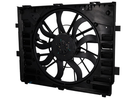 Wasserkühler-Luftkanal mit Lüfter. Porsche 958 Cayenne >>2014 - 95810606140, 95810606130, 95810606131, 958121203A